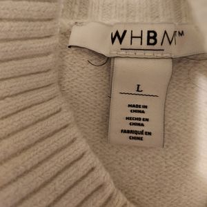 White mock neck sweater